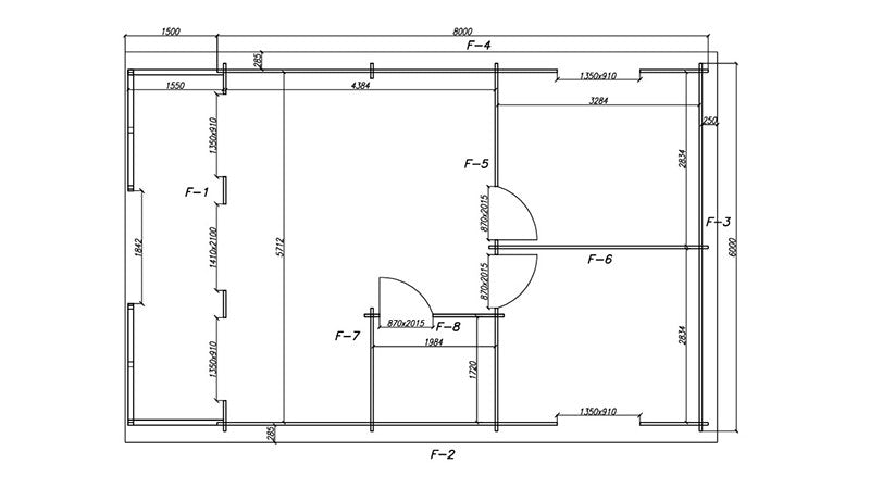 Aberfeldy 6m x 8m + 1.5m Veranda (45mm)
