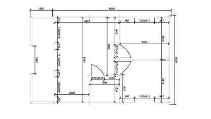 Aberfeldy 6m x 8m + 1.5m Veranda (58mm)