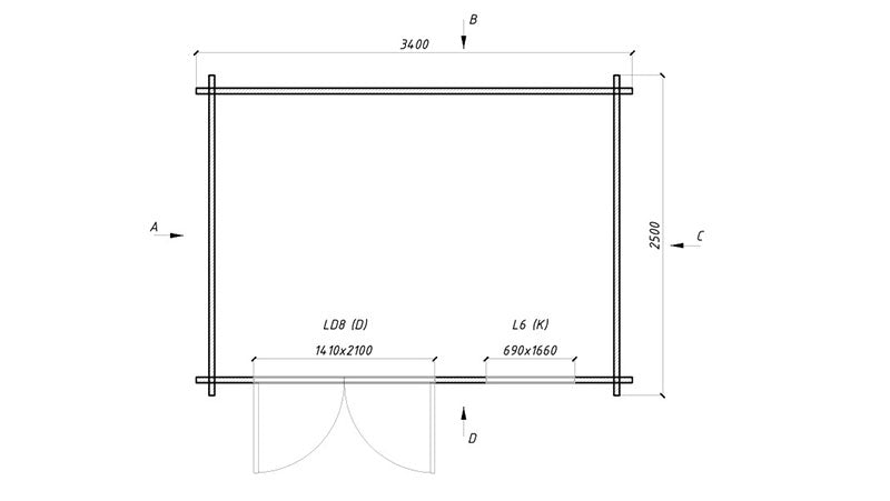 Luss 3.4m x 2.5m