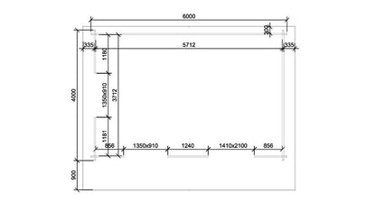 Nairn 6m x 4m + 1m overhang