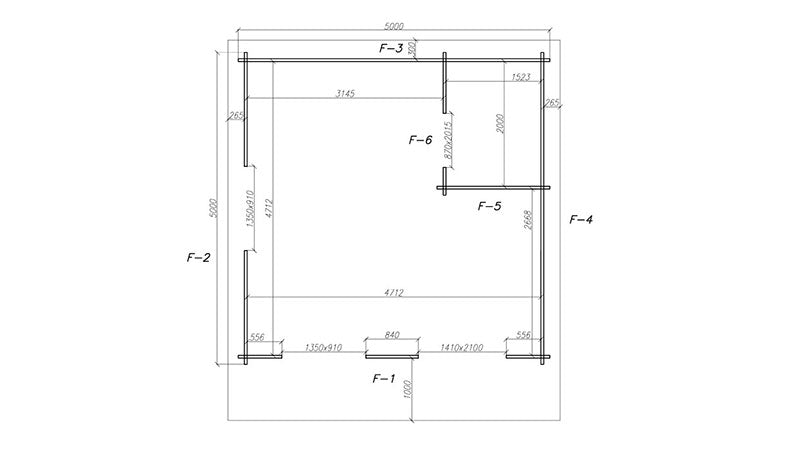 Nairn Studio 5m x 5m + 1m overhang