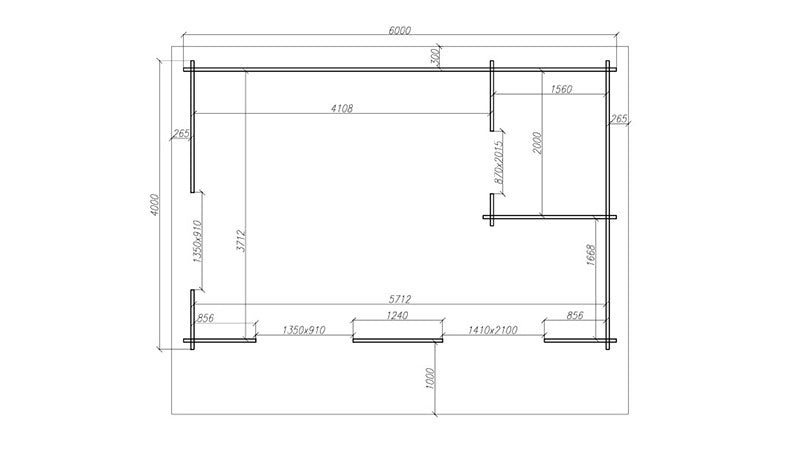 Nairn Studio 6m x 4m + 1m overhang