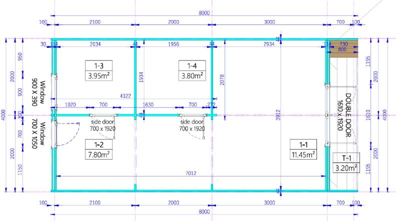 Stornoway Pod One Bed A - 4m x 8m