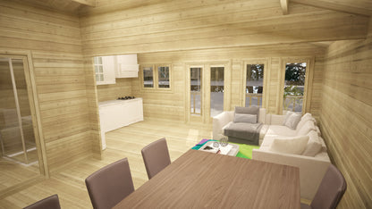 Cairnryan 6m x 9.5m + 1.5m Veranda (45mm)