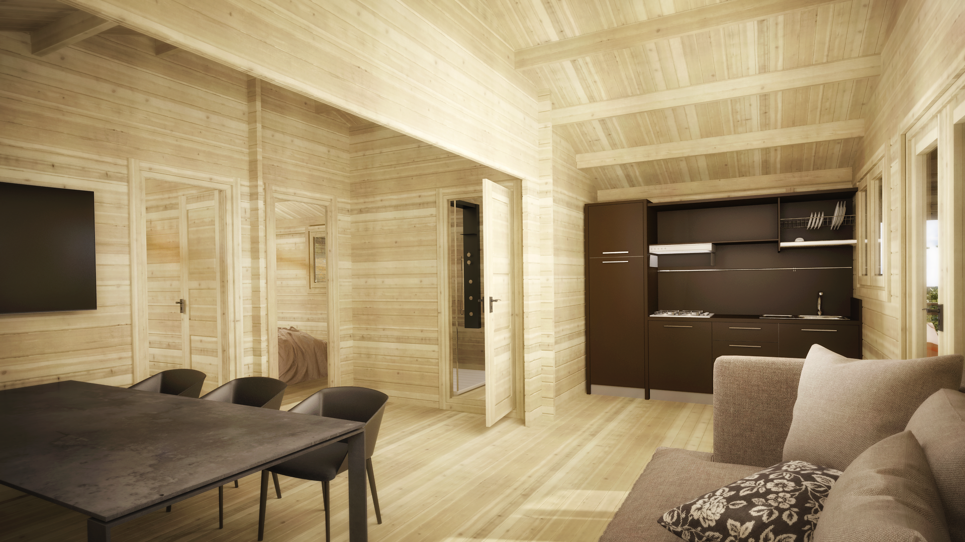 Aberfeldy 6m x 8m + 1.5m Veranda (45mm)