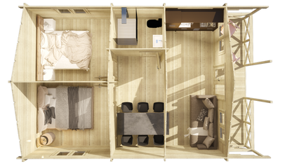 Aberfeldy 6m x 8m + 1.5m Veranda (45mm)